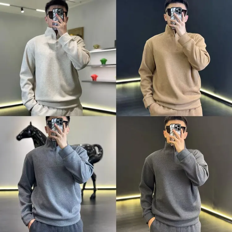 （秋款）古帝特尼半拉链卫衣潮流时尚美式复古百搭立领上衣Z-3237