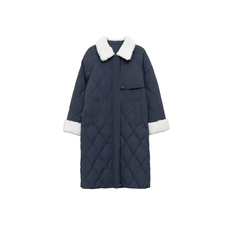 90鹅绒保暖显瘦休闲轻奢皮毛一体可拆卸毛领时尚外套88558