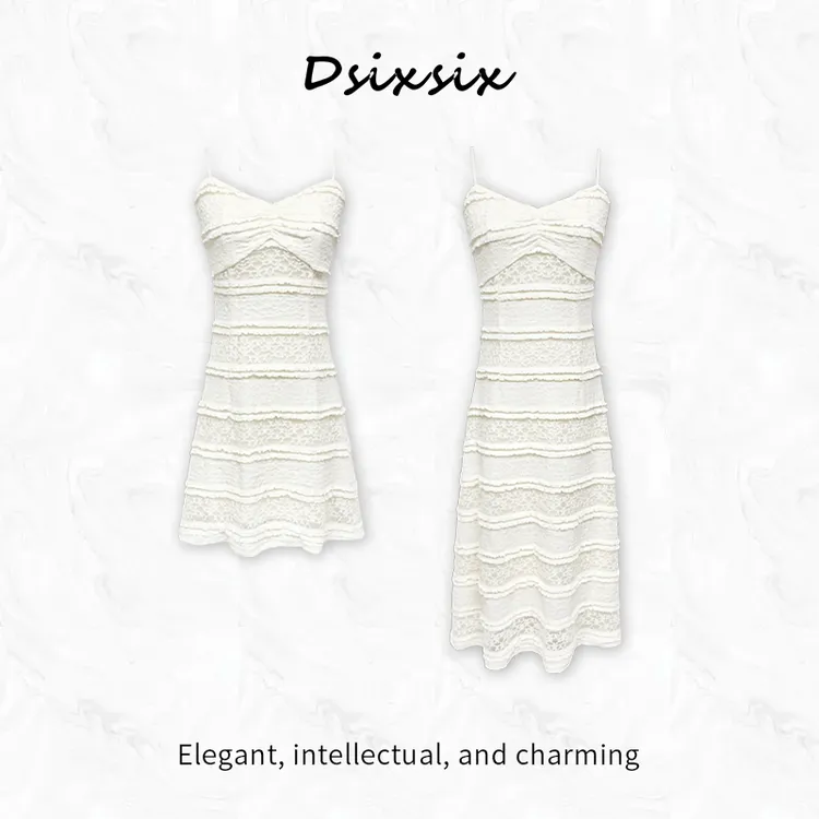 YeahMe-【奶油千层】夏季新款休闲百搭气质显瘦吊带后妈裙女连衣裙