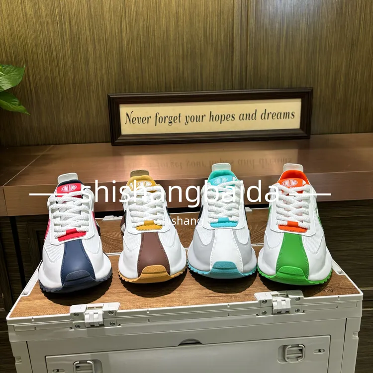 【皮鞋码】早春新款皮网拼接休闲舒适高档网红轻便男款潮鞋