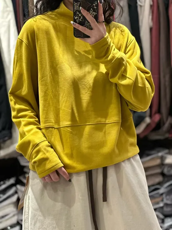 双面德绒卫衣女2025冬季新款半高领宽松大码套头上衣打底衫