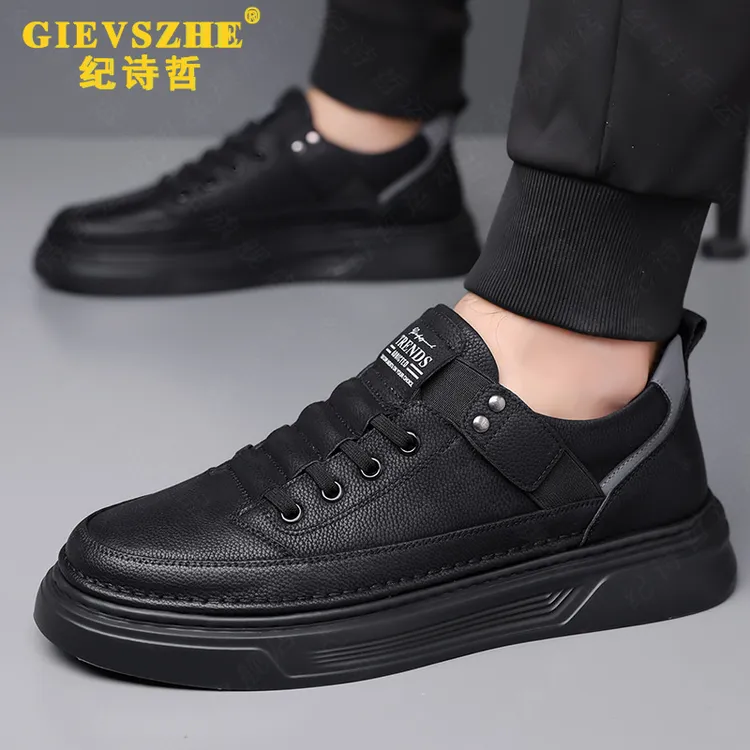 纪诗哲男款板鞋高端轻奢小白鞋2025新款潮流时尚百搭运动休闲男鞋