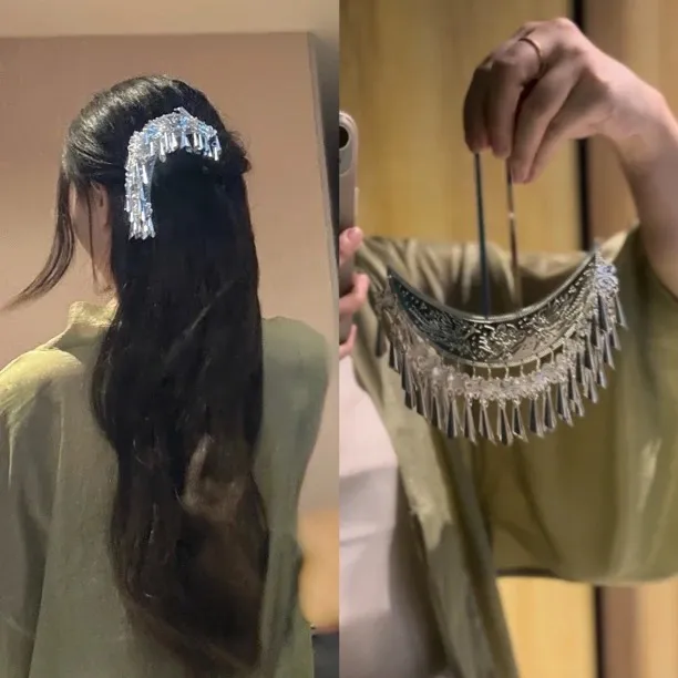 明月流苏｜新中式女发簪民族风古风簪子搭汉服头饰发饰配饰