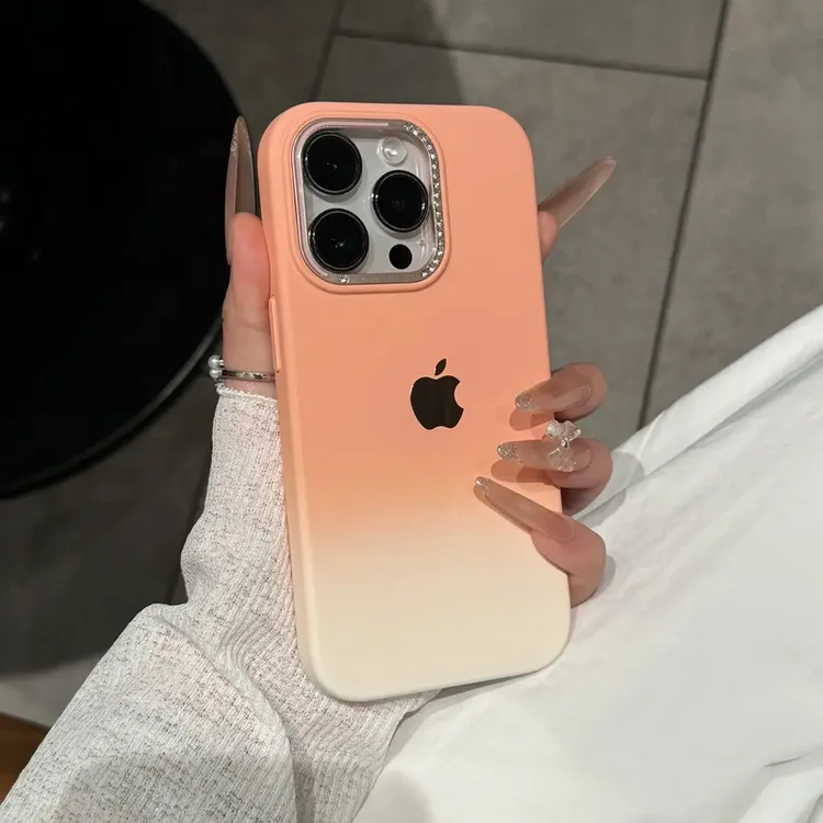 高级简约渐变肤感适用苹果16promax手机壳iphone15防摔14高颜值13