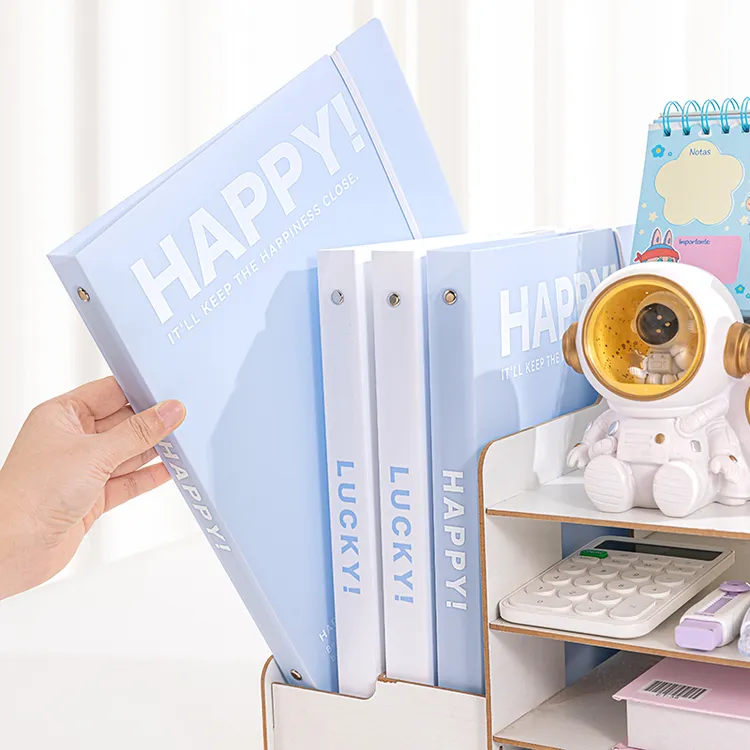 萌才子【活页文件收纳册】升级立体三孔夹试卷档案收纳袋学生资料册