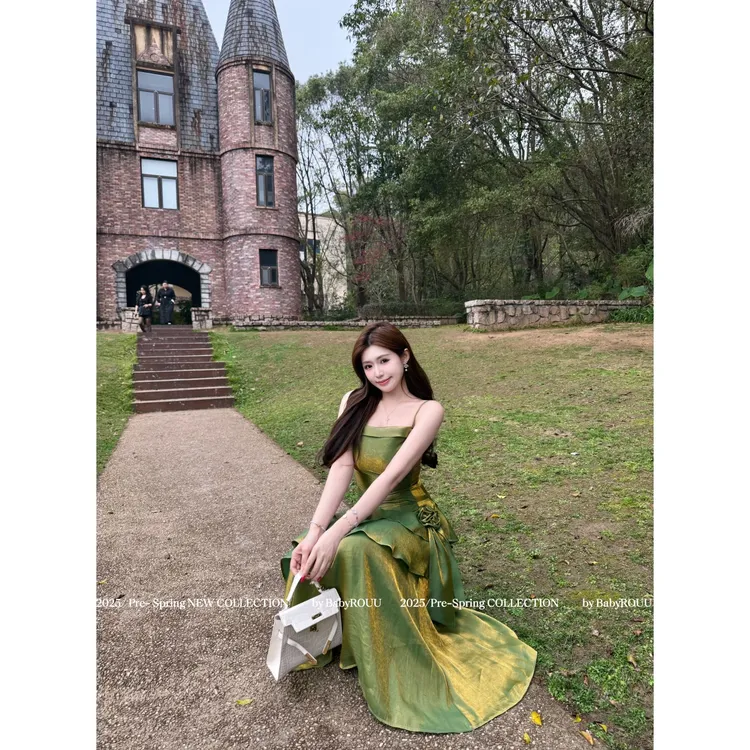 【现货】温与柔【人鱼绮梦】法式人鱼姬轻奢时尚小众高端吊带连衣裙