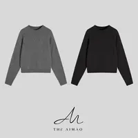 【THE AIMAO】“理性廓影”强缩绒感羊绒羊毛混纺结构式毛衣XYX82874
