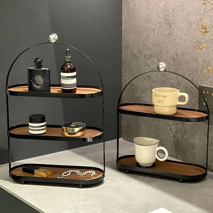 新疆西藏包邮轻奢中古风首饰化妆品收纳架杯架桌面护肤品梳妆台口