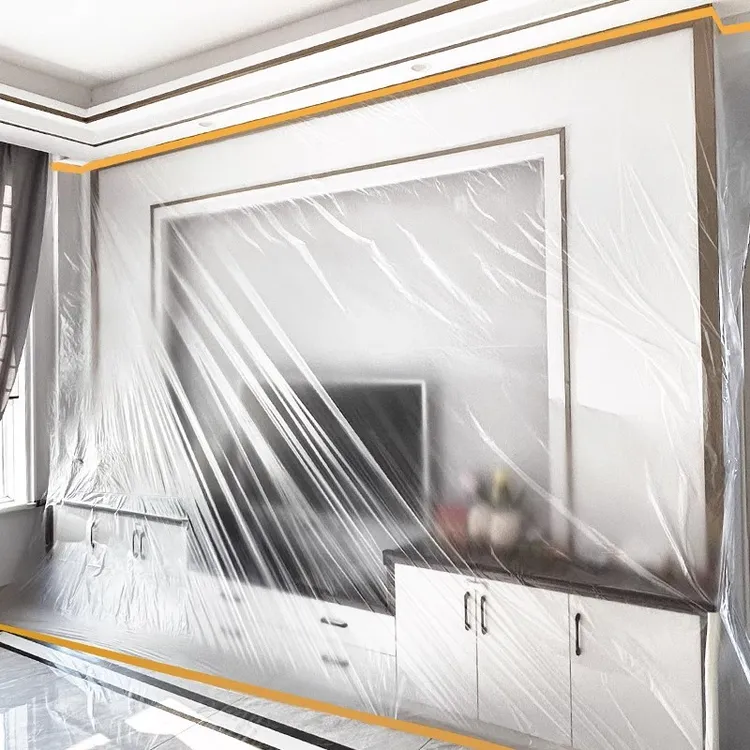 装修双胶防尘膜家用沙发盖布宿舍遮盖家具防灰尘塑料保护膜防尘罩