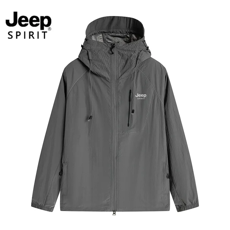 JEEP吉普冰丝防晒衣夏季轻薄透气户外运动透气情侣皮肤衣防紫外线