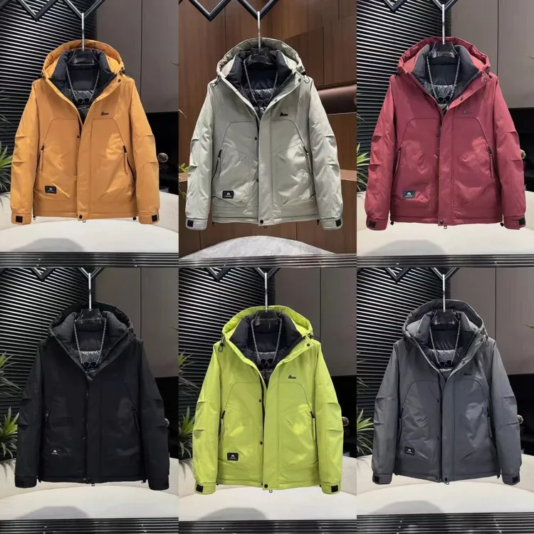 2025冬季户外加厚百搭连帽羽绒服90551