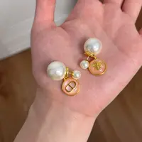 铜合金仿珍珠耳饰 CC9336   高定耳环