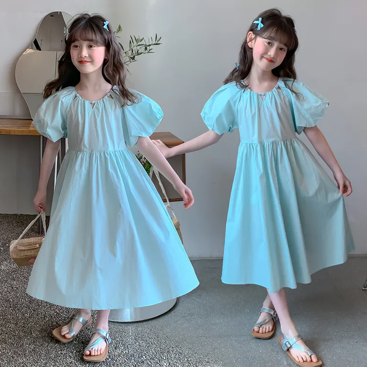 女童连衣裙夏款2025夏款儿童洋气裙子长款中大童公主裙女孩韩版潮