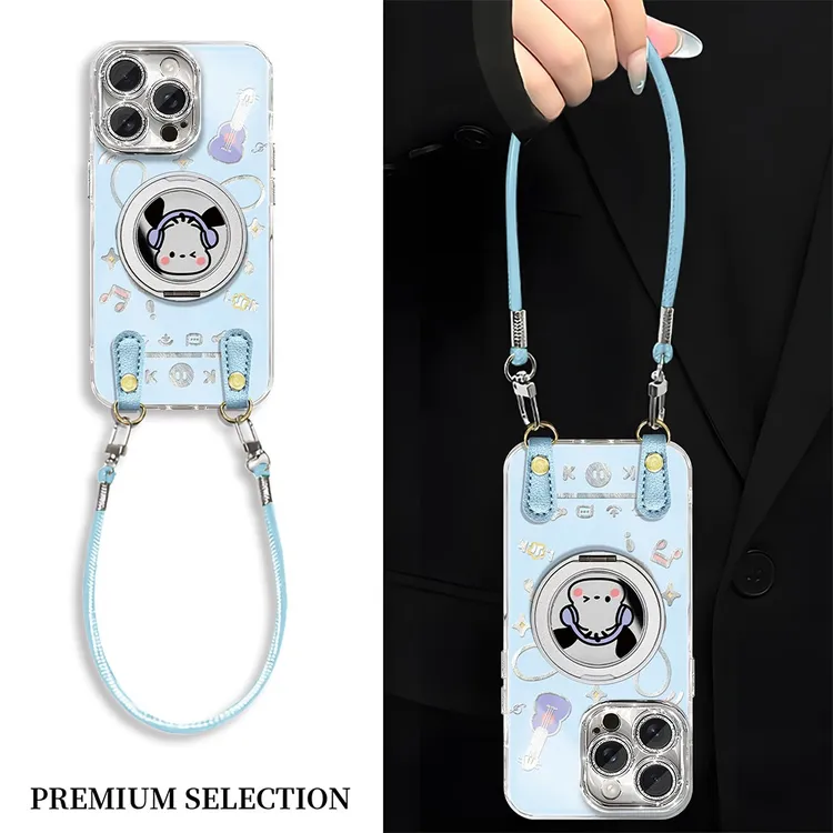 耳机帕恰狗适用iPhone 17pro手机壳苹果16promax羽纱轻奢镜头膜潮