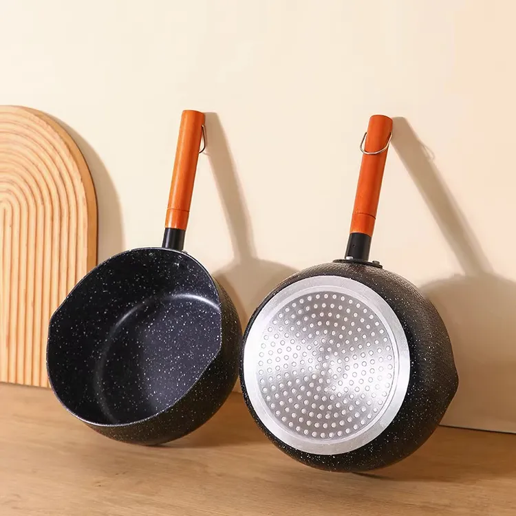 雪平锅奶锅不粘锅小型小锅单人一人食二人小炒锅家用煮面条电磁炉