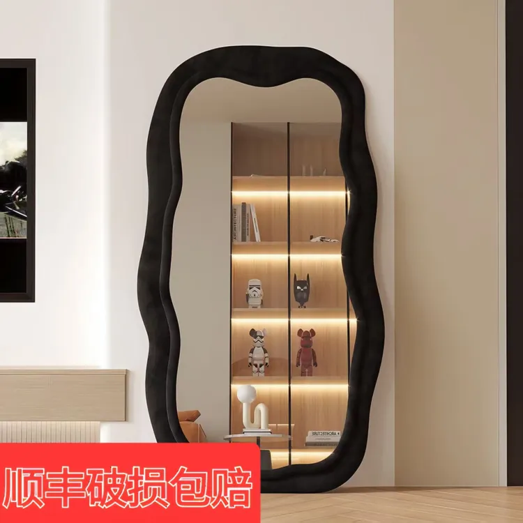 卧室穿衣镜轻奢客厅简约服装店法式创意北欧复古镜子家用全身镜