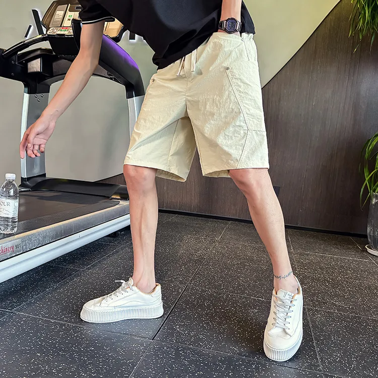 速干短裤男士夏季薄款宽松运动休闲五分夏天男式沙滩中马裤子外穿