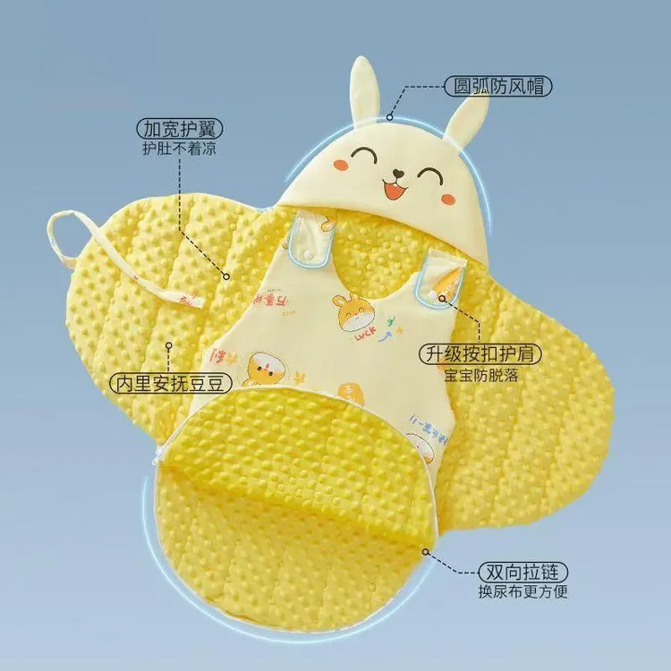 婴儿抱被新生初生加厚纯棉包被秋冬季外出防踢睡袋宝宝防惊跳襁褓