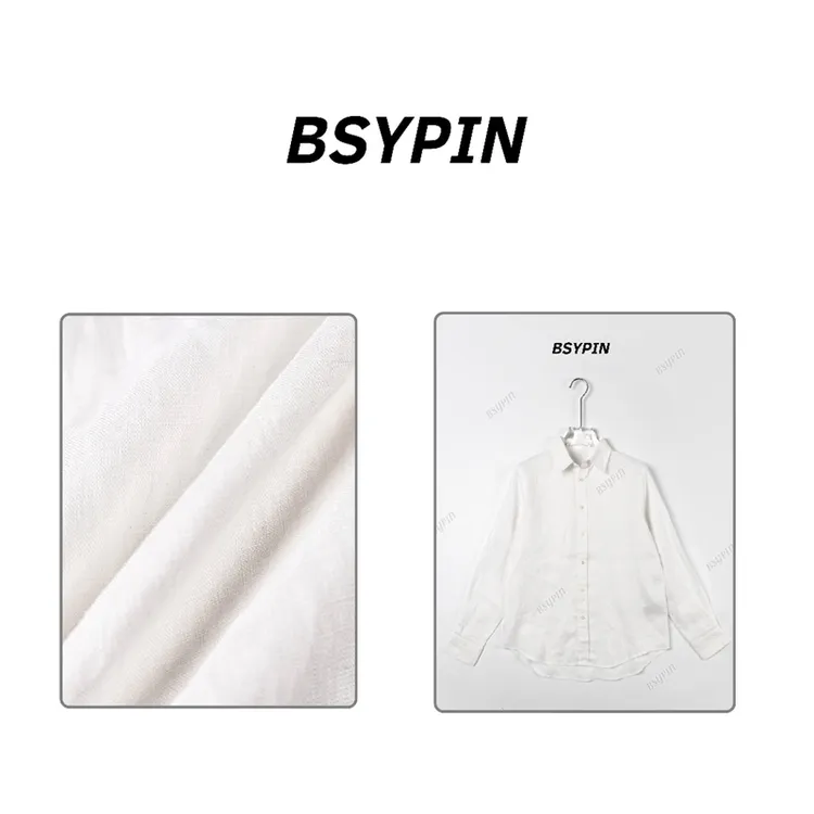 BSYPIN/伯尚优品 【女款】防晒亚麻衬衫（刺绣）宽松休闲百搭款 23041