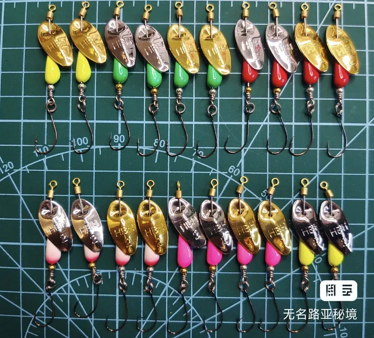 无名路亚飞旋假饵（个人纯手工制作）飞旋亮片马口亮片单钩路亚饵