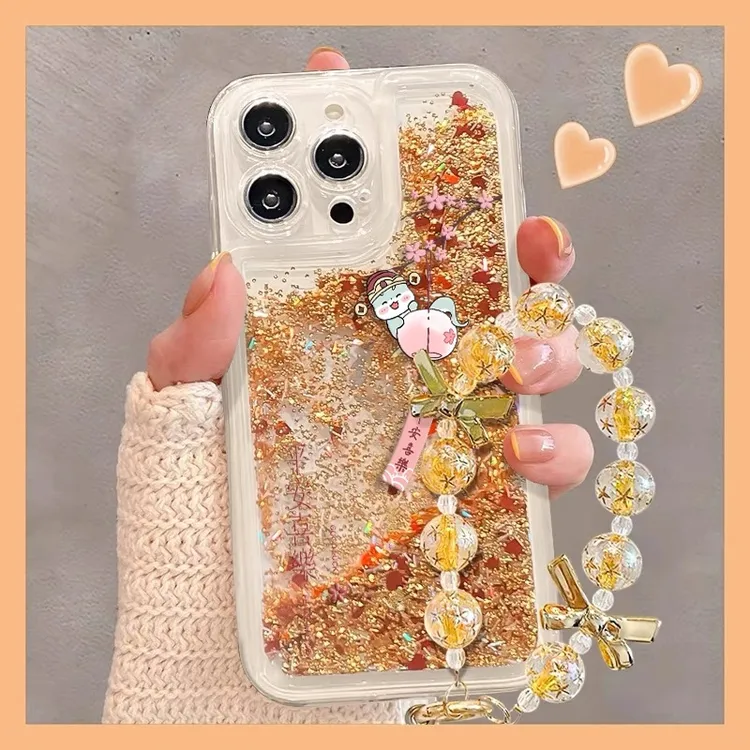 平安喜樂流沙壳手机壳适用华为苹果iPhone16promax15小米vivoOPPO