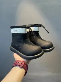 儿童马丁靴加绒宝宝鞋子女童皮鞋加绒棉鞋皮面
