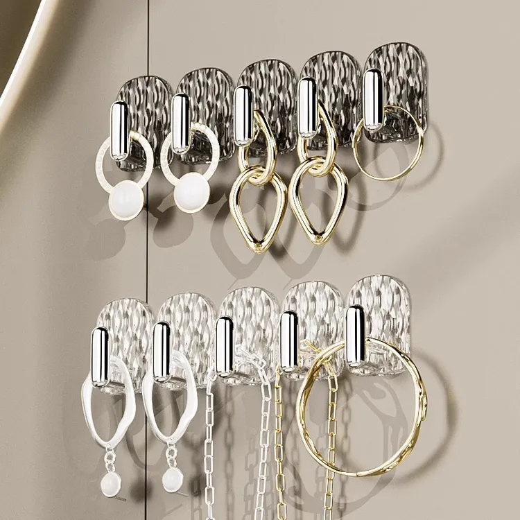 荞芬亚克力联排迷你粘钩挂钩壁挂项链收纳架首饰展示架挂项链架