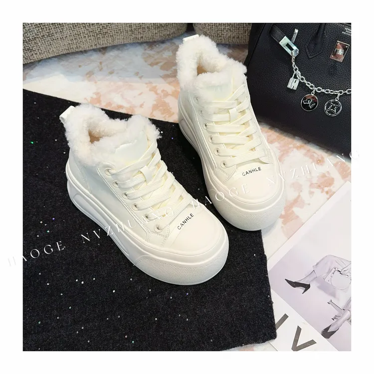 保暖增高拼色深口秋冬时尚休闲鞋运动鞋子ins百搭1212