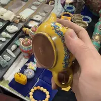 青花瓷器小盖子放漏