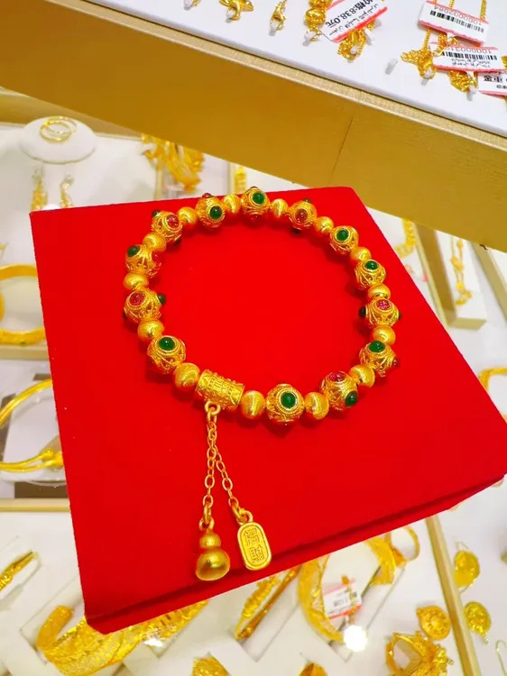 合金手链 0.18g 金色古法手链