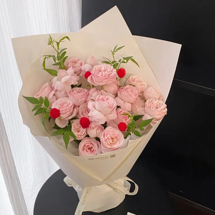 【全国同城配送】仙子之吻泡泡玫瑰鲜花店同城送花上门免费配送花束