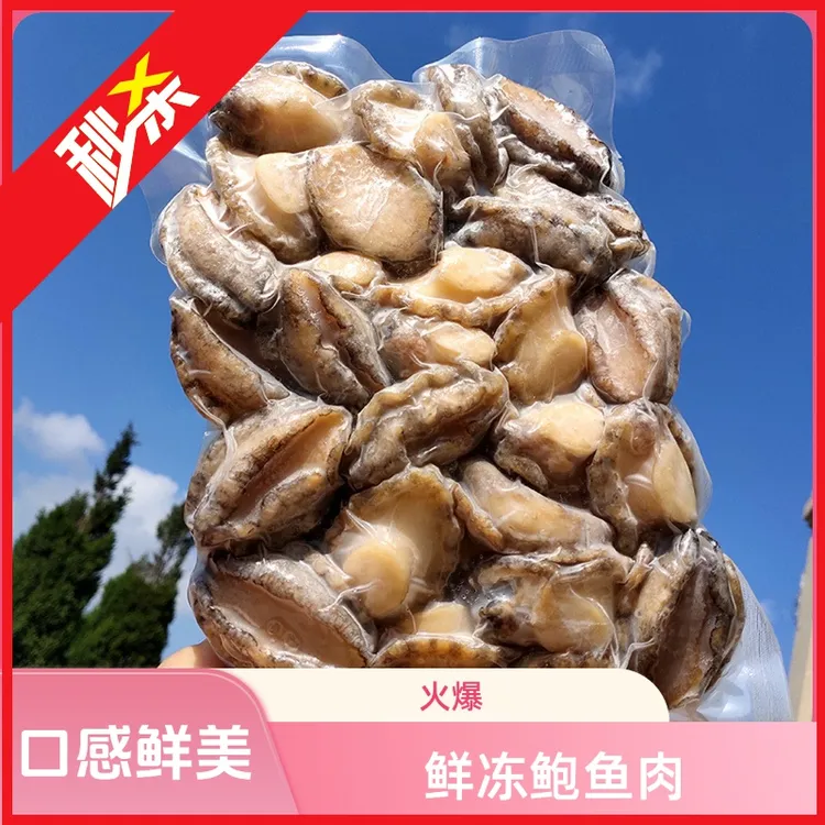 鲜冻鲍鱼肉500g/包去壳去内脏大个新鲜速冻鲍鱼饭店 孕妇老人孩子