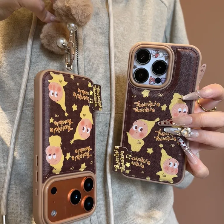 星星人毛绒手绳标签适用于iphone17Promax手机壳16pro卡通15防摔