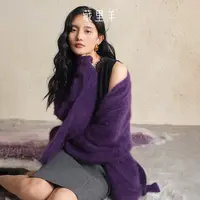 “兰帝专享”藏里羊北美小动物毛毛“伊能静同款”爆款浴袍外套M1728