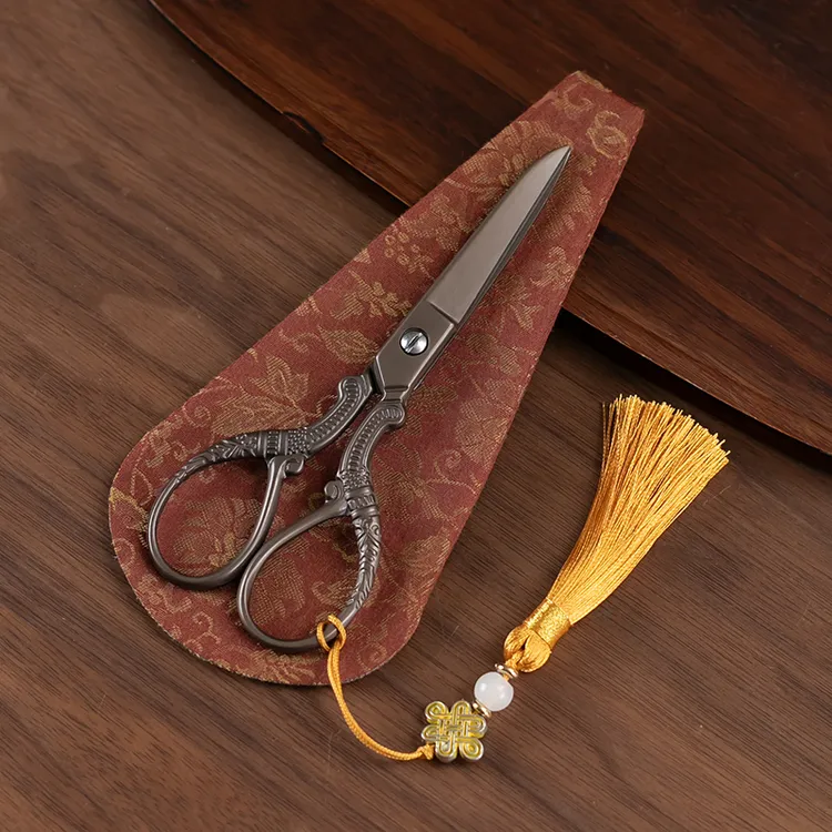 古风茶剪家用小号创意剪刀茶桌茶室专用金属茶剪高档功夫茶具配件