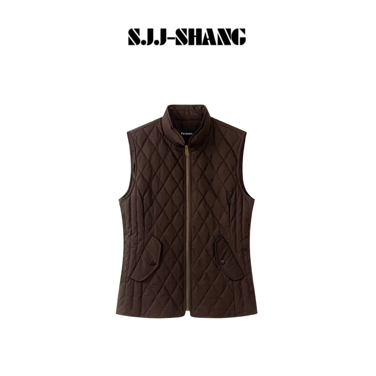 SJJ-SHANG【可可马甲】可持续经典菱格鹅绒马甲q135552p