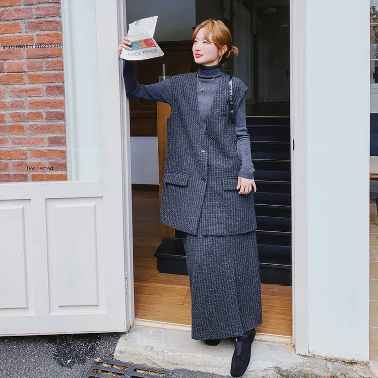 老钱风气质穿搭套装女2025秋新款今年流行马甲阔腿裤通勤风两件套