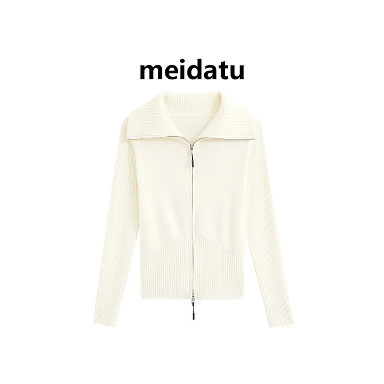美哒兔（温柔际遇）韩范双拉链针织上衣（小个子版）CM749-6