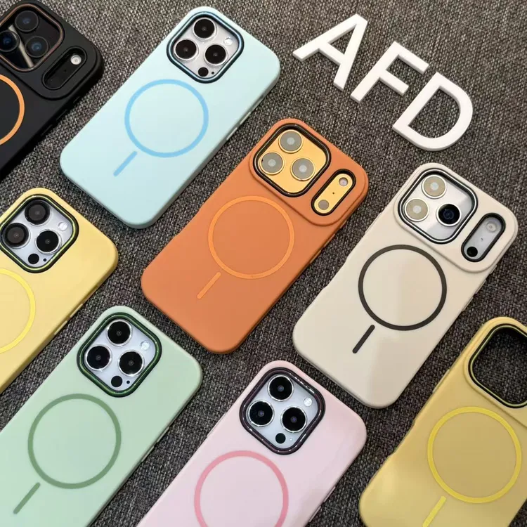 奥菲顿糖果马卡龙适用苹果16/17promax磁吸手机壳15/14/13/12简约