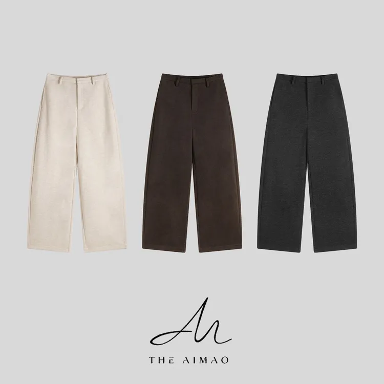 【THE AIMAO】利落新姿”绵羊毛醋酸混纺加厚显瘦休闲西裤XYX82973