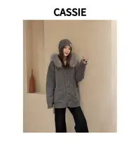 CASSIE慵懒风女保暖中长款毛针织衫秋季加绒加厚