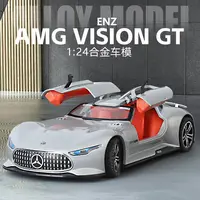 1:24奔驰AMG Vision GT跑车灯光音效回力车仿真合金车模型摆件