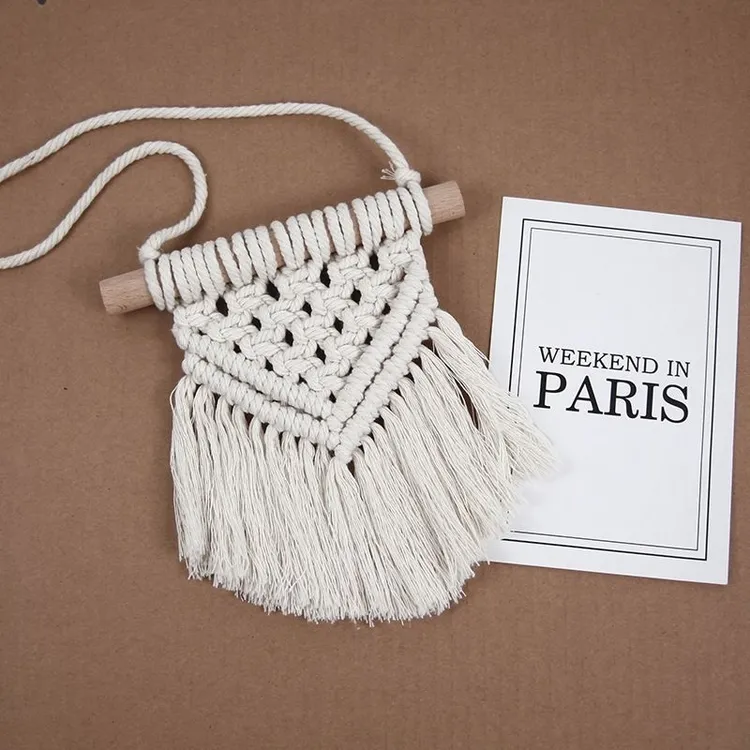 ins手工编织小挂毯儿童房装饰品拍照道具北欧风挂饰民宿简约壁挂