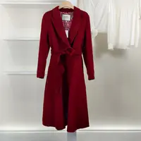 麦迪尚品【丽DS】50904196 秋冬厚款气质绵羊毛呢大衣品牌女装