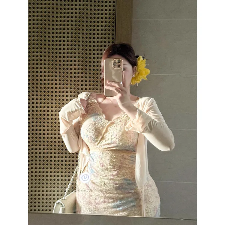 【梦幻人鱼姬】法式蕾丝包臀连衣裙夏款茶歇日常小礼服
