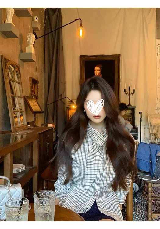 柔秋美人/不规则领型高智韩女感收腰衬衫