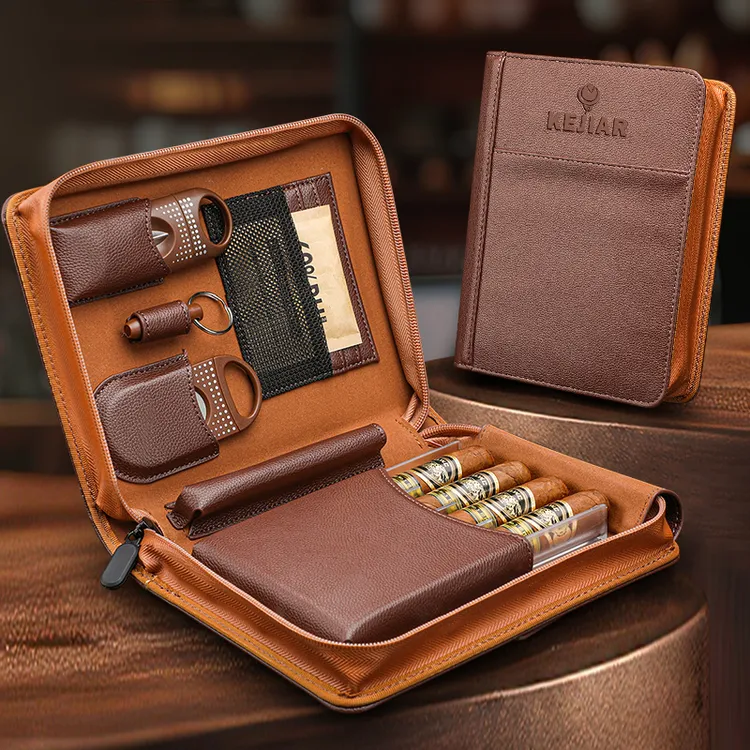 XIFEI雪茄包便携雪茄保湿盒便携随身旅行大容量雪茄烟盒套装工具