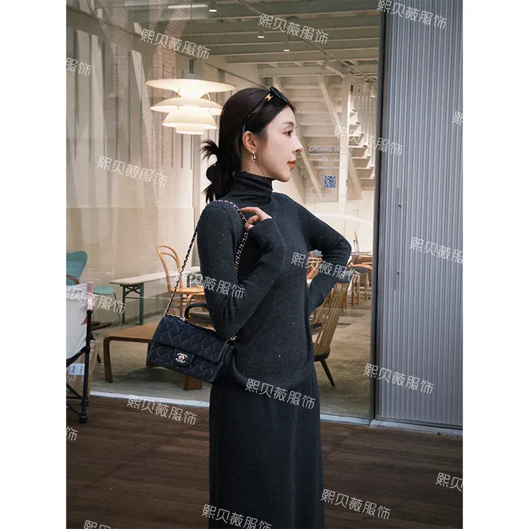 熙贝薇5【满天星针织衫】秋冬绵羊毛长袖套头时尚打底针织衫 G5507