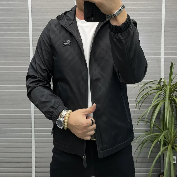 男士连帽休闲暗格夹克外套秋季新品防风保暖修身显瘦百搭