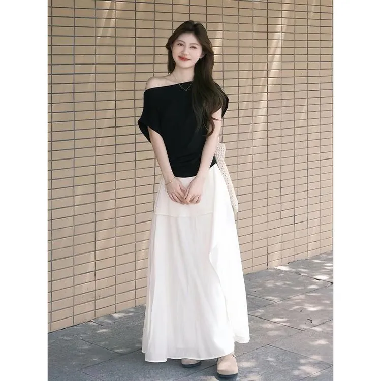 韩版气质时尚显瘦小众春夏套装2025年上市适合25 - 35岁轻熟白色
